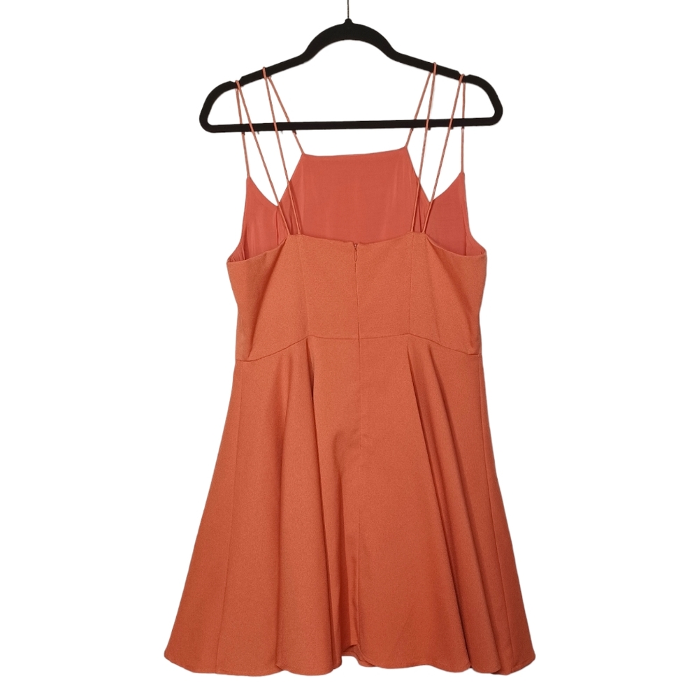 UO SILENCE + NOISE Peach Orange Strappy A Line Fit Flare Sleeveless Dress Large - Picture 5 of 10